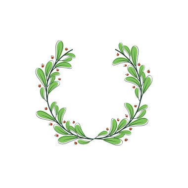 Dekoratif yaprak romantik çiçek