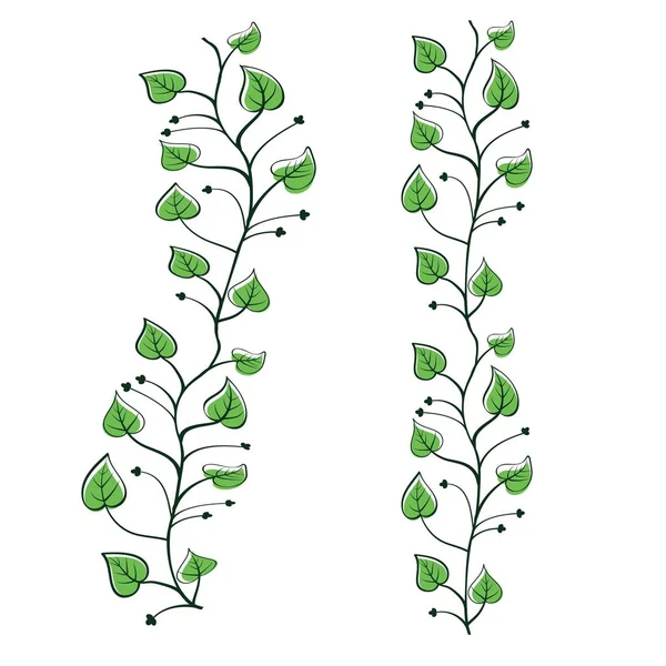 Декоративный листовой романтический цветок — стоковый вектор