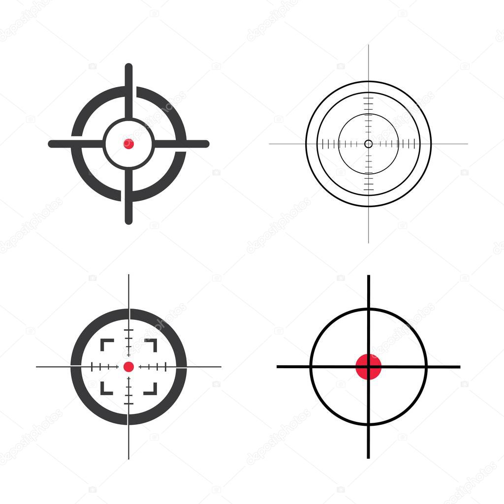 Target Vector icon illustration design template