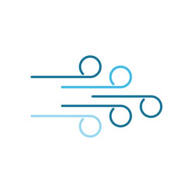 Rüzgar vektör simgesi tasarım şablonu 