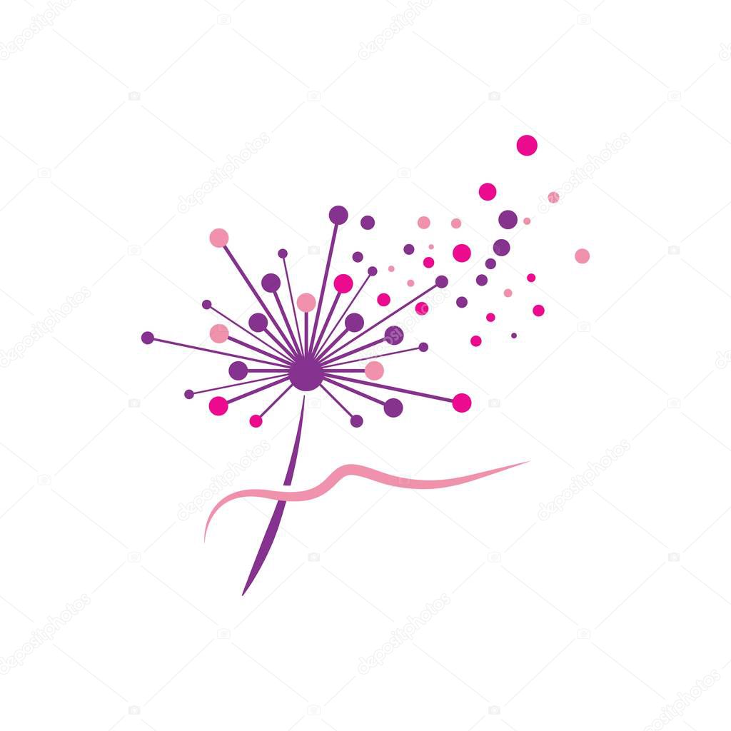 Dandelion vector icon design template