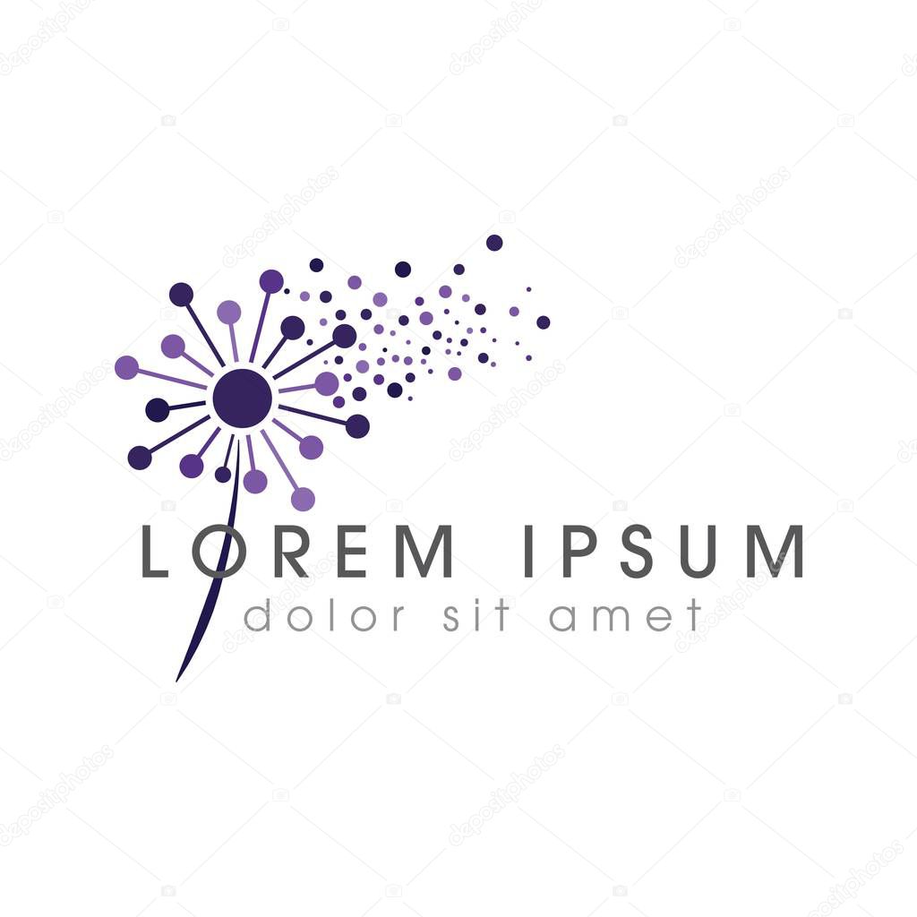 Dandelion vector icon design template
