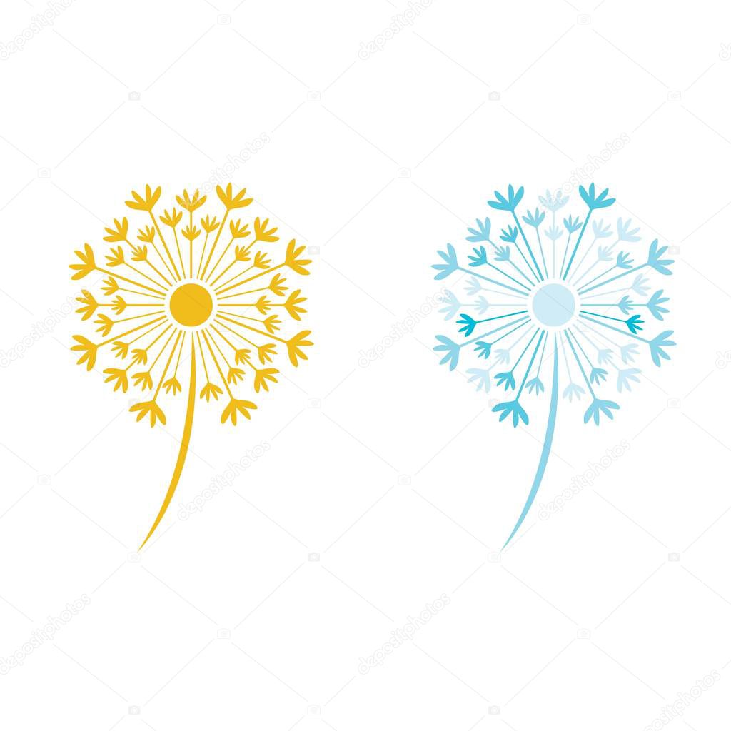 Dandelion vector icon design template