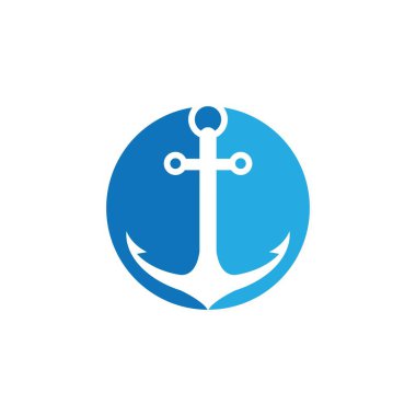 Çapa simgesi Logo şablonu vektör