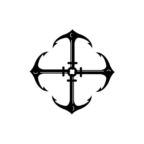 Çapa simgesi Logo şablonu vektör — Stok Vektör