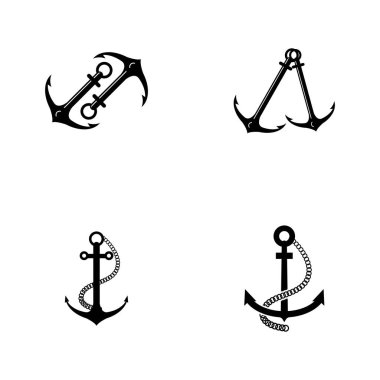 Çapa simgesi Logo şablonu vektör