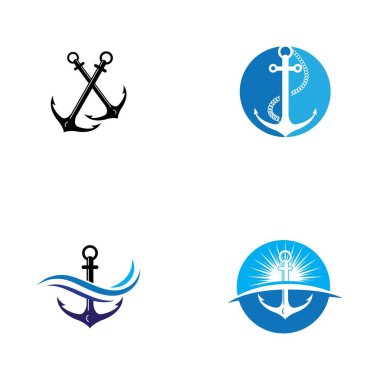 Çapa simgesi Logo şablonu vektör