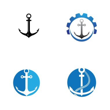 Çapa simgesi Logo şablonu vektör