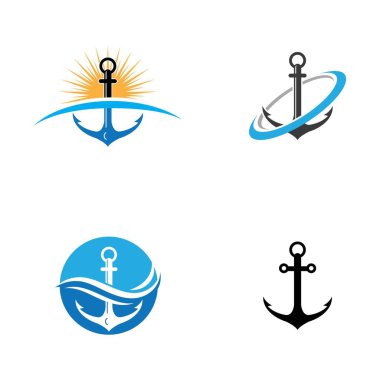 Çapa simgesi Logo şablonu vektör