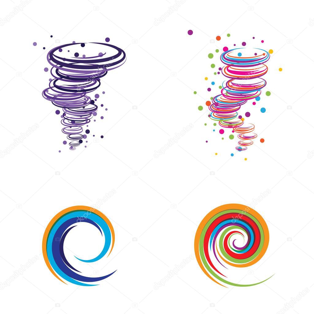 Tornado logo symbol vector illustration design