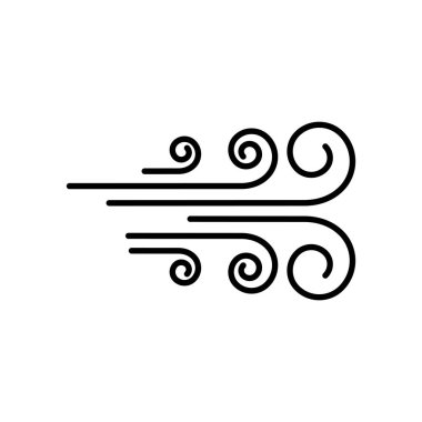 Rüzgar vektör simgesi tasarım şablonu 