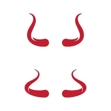 Şeytan boynuzu Vektör simgesi tasarımı