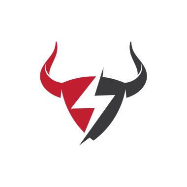 Şeytan boynuzu Vektör simgesi tasarımı