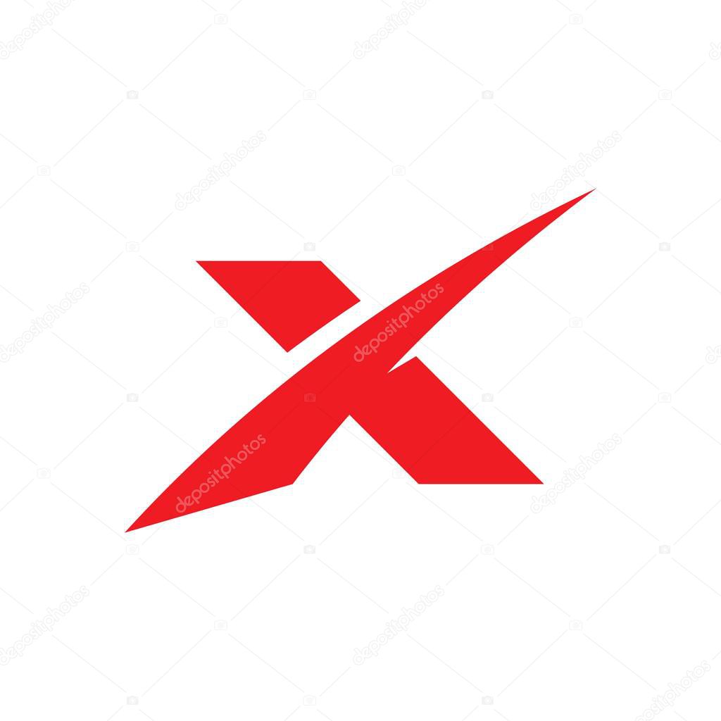 X Letter Logo Template vector icon illustration design