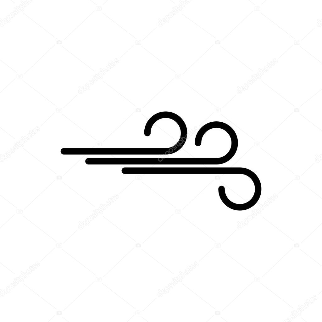 Wind vector icon design template 