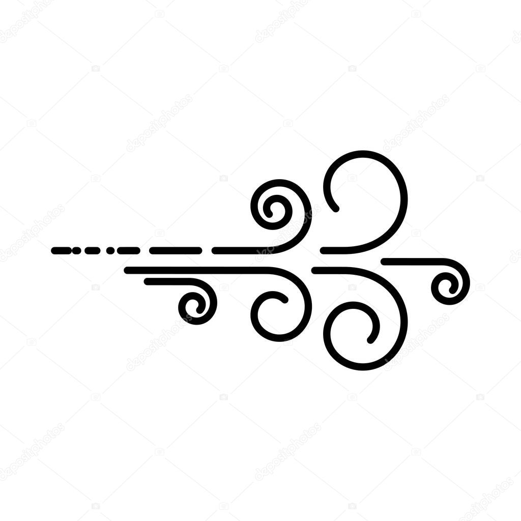 Wind vector icon design template 