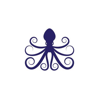 ahtapot simgesi Vektör Çizim tasarımı