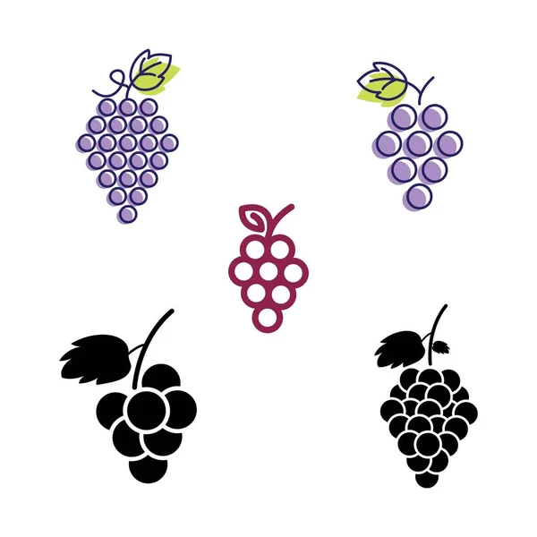 Grapes vector icon illustration design — Stock Vector