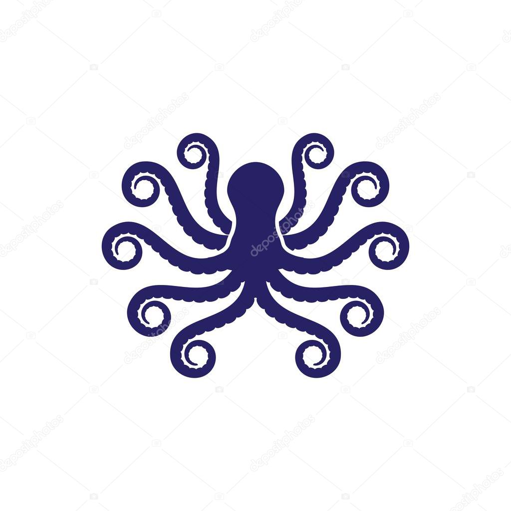 Octopus icon Vector Illustration design template