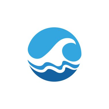 Su dalgası simge vektörü