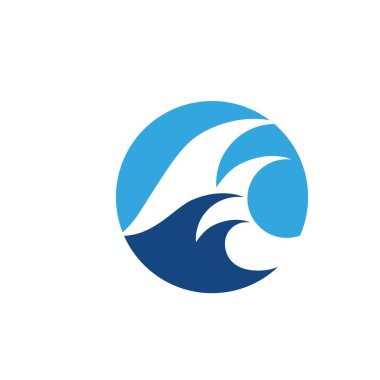 Su dalgası simge vektörü