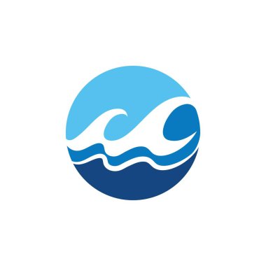 Su dalgası simge vektörü