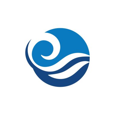 Su dalgası simge vektörü