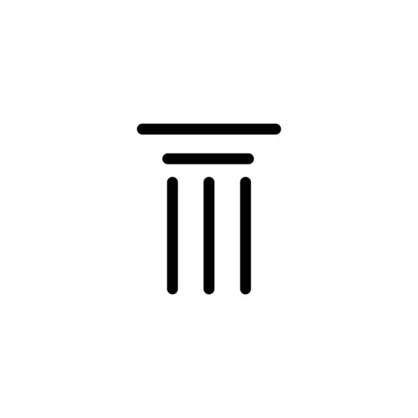 Icono de columna Plantilla vector ilustración diseño — Vector de stock