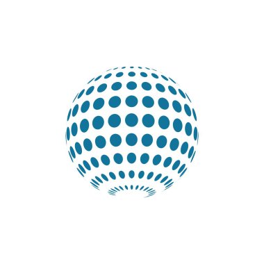 Küresel simge tasarım vektör illüstrasyon