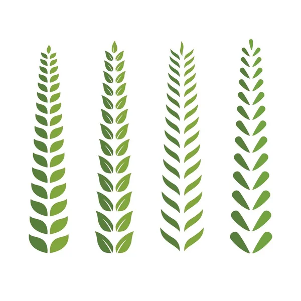 A zöld leveles ökológia logói — Stock Vector