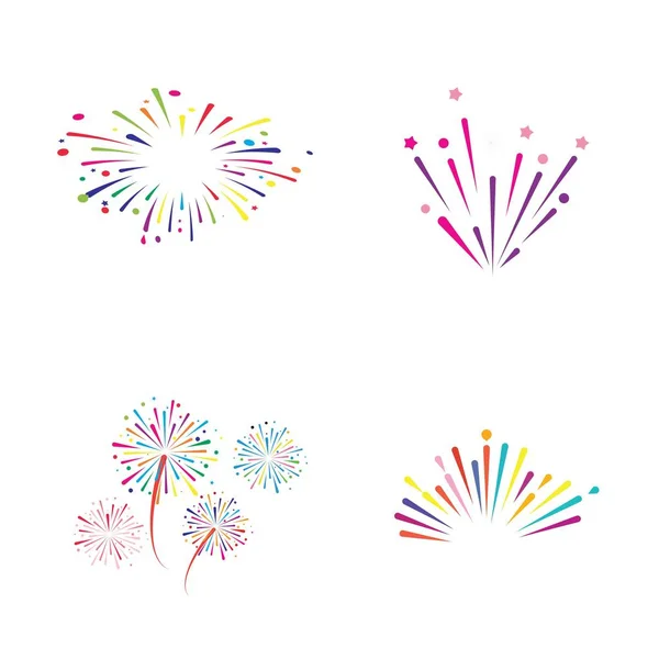 Fire work icon Vector Illustration design Logo — Stock Vector