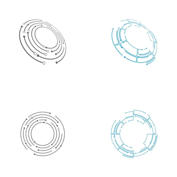 Icono del circuito Plantilla vector — Archivo Imágenes Vectoriales