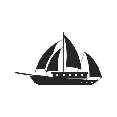 Cruise gemi vektör simgesi illüstrasyon tasarımı