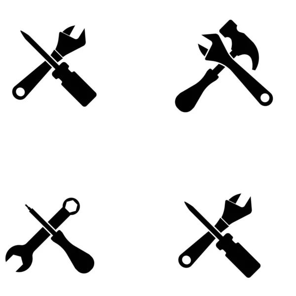 Werkzeug Symbol Vektor Illustration Design Logo — Stockvektor