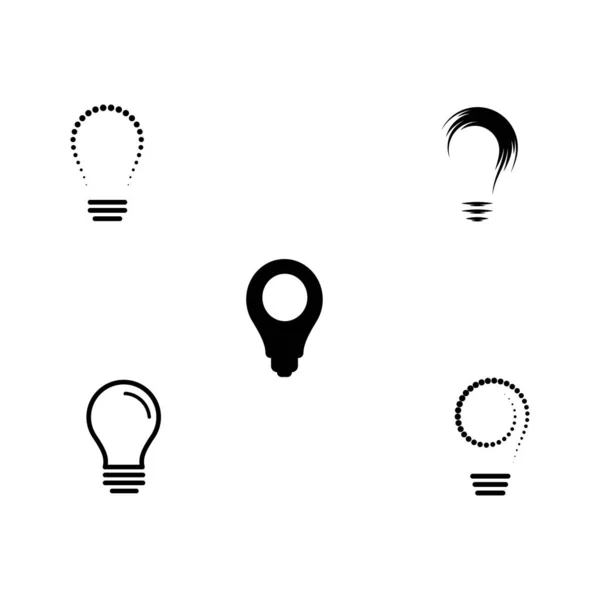 Light bulb symbol icon — Stock Vector