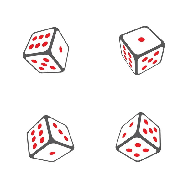 Dice vector icon design template — Stock Vector