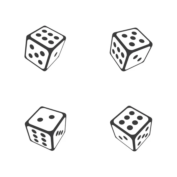 Dice vector icon design template — Stock Vector