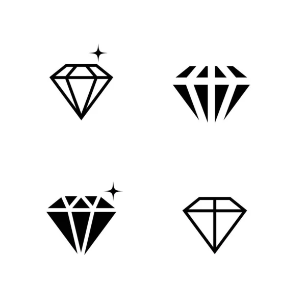 Plantilla logo diamante — Vector de stock