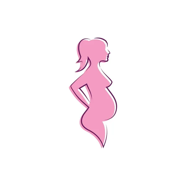 Pregnant template vector icon — Stock Vector