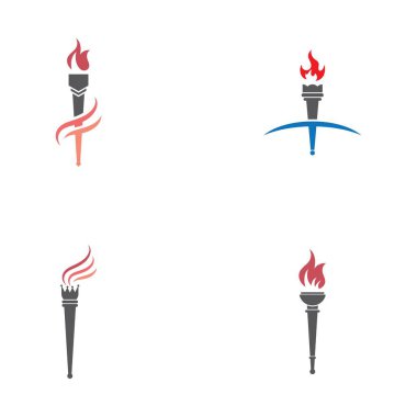 Meşale vektör simgesi illüstrasyon tasarımı