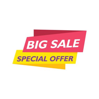 Banner Satış vektör simgesi illüstrasyon