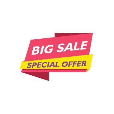 Banner Satış vektör simgesi illüstrasyon