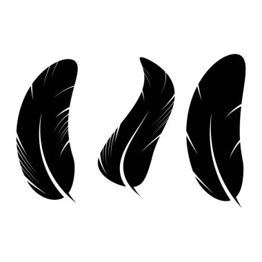 tüy simgesi Vektör İllüstrasyon tasarım Logo 