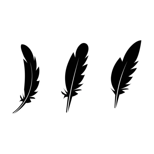 Логотип векторной иллюстрации перьев — стоковый вектор