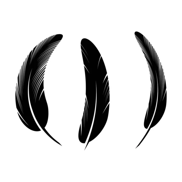 Feather icon Vector Illustration design Logo — Stock Vector