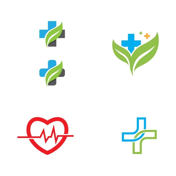 Saúde logotipo médico modelo vetor —  Vetores de Stock