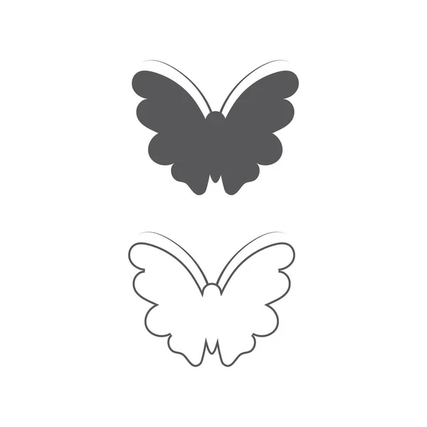 Design icône papillon beauté — Image vectorielle