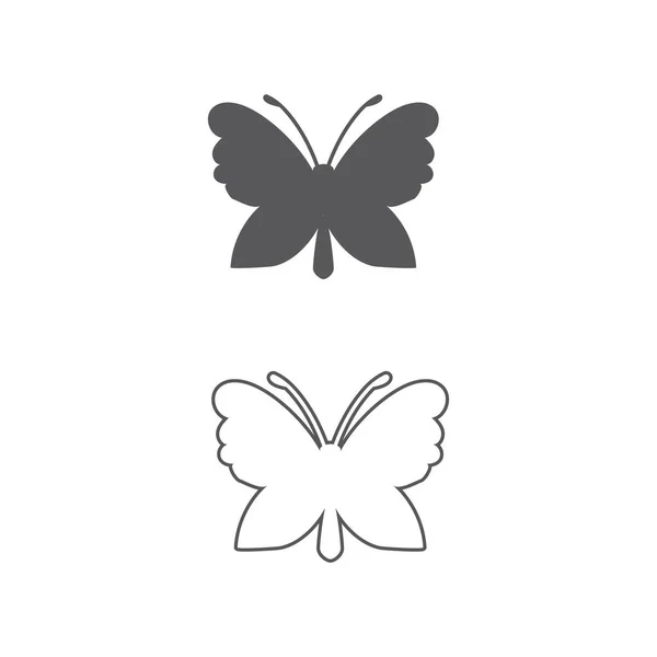 Design icône papillon beauté — Image vectorielle