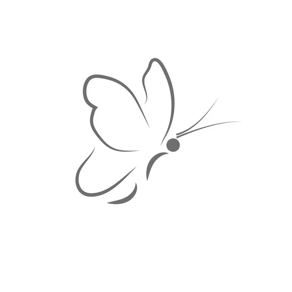 Belleza Mariposa icono de diseño — Vector de stock