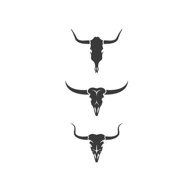 Stier schedel vector pictogram illustratie — Stockvector
